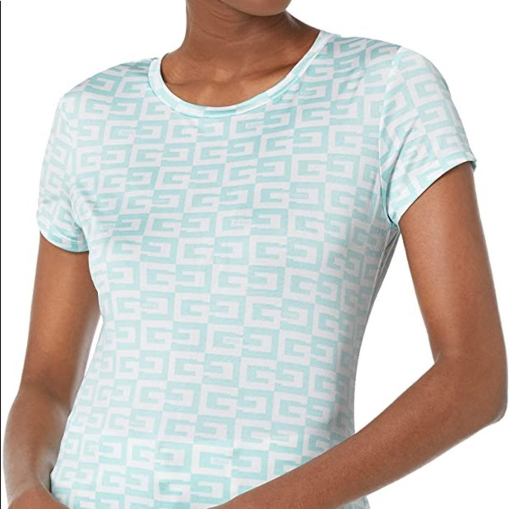 Guess Women’s short sleeve Checker Logo Tee
